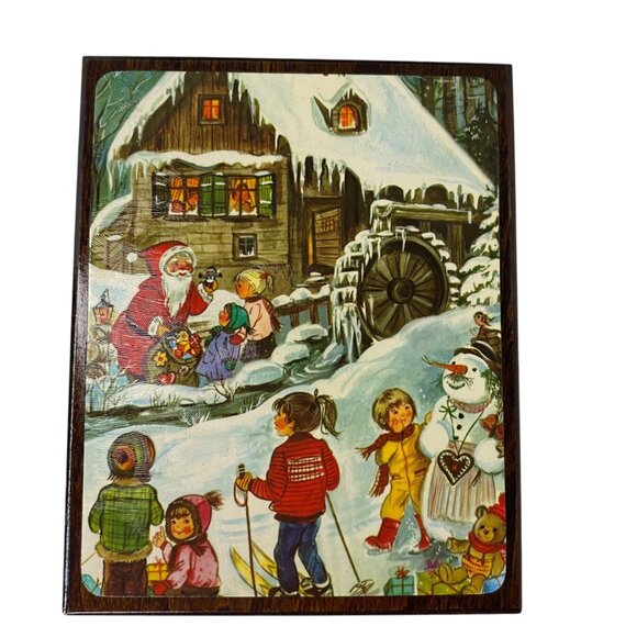 Vintage Reuge German Musical Jewelry Box Retro Christmas O Come All Ye Faithful - Picture 2 of 8